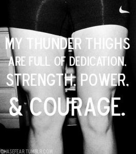 My Thighs are full of strength, power, & Courage