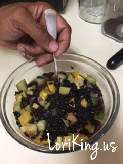 Soup over Black Rice