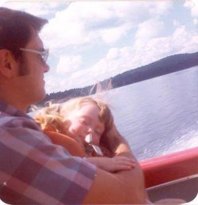 Dad and Lori on Grandpa's boat