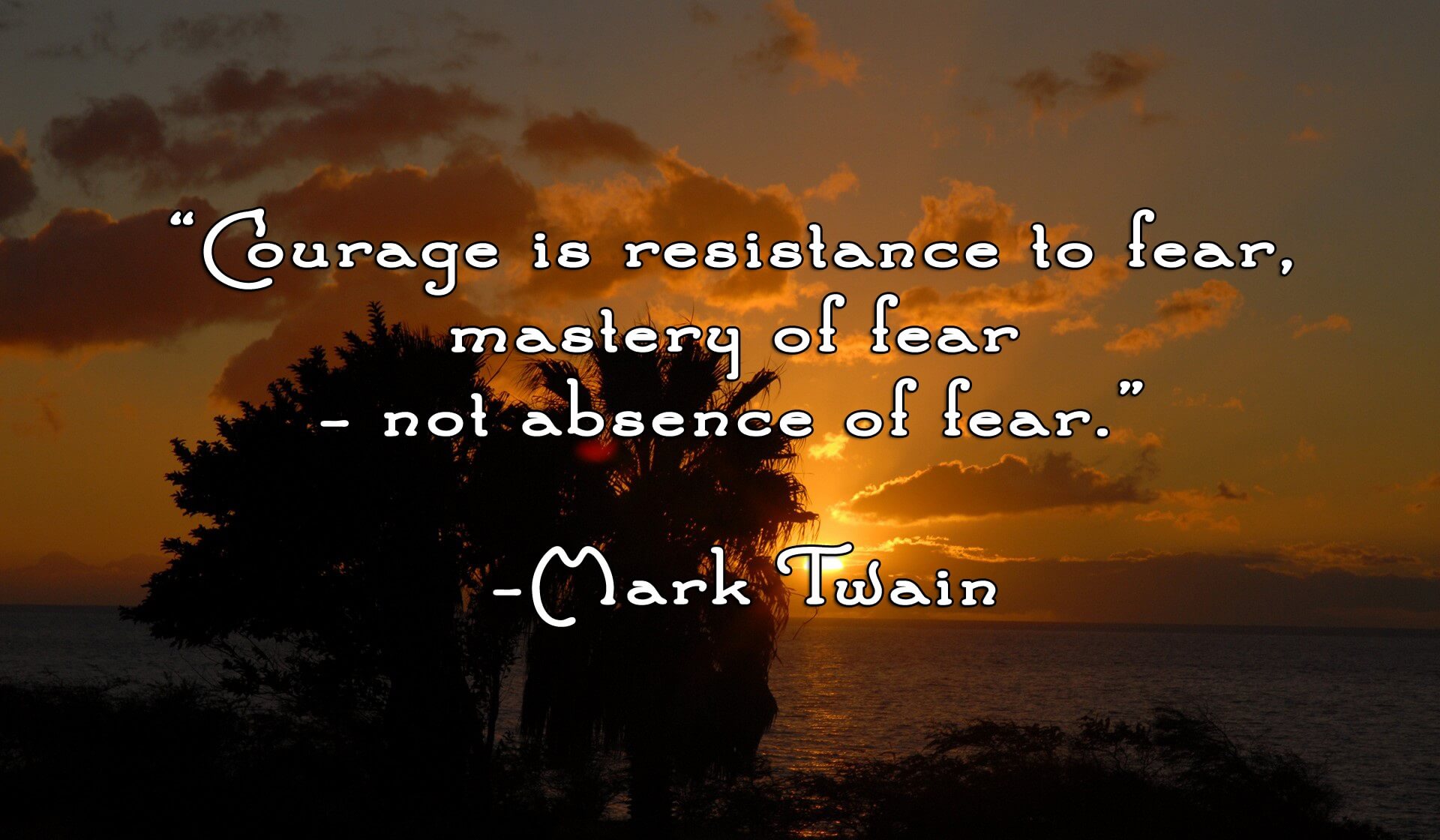 Courage is resistance to fear