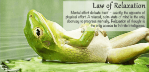 Frog Relaxing as the Law of Relaxation and Kindness