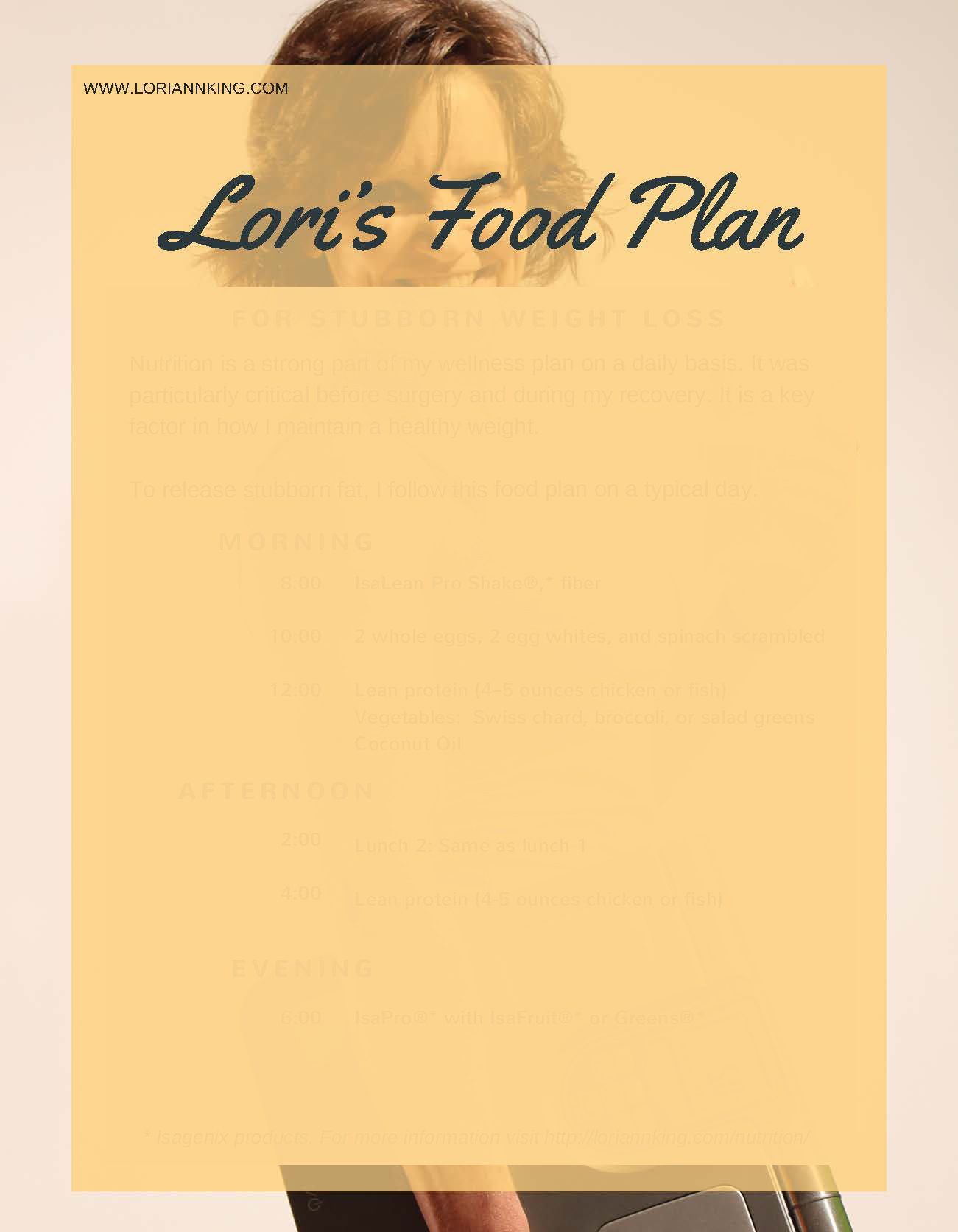 Lori's Food Plan by Lori Ann King